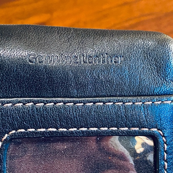 VTG 1990s Fossil Black Leather Key Ring Zippered Wallet - Picture 12 of 13